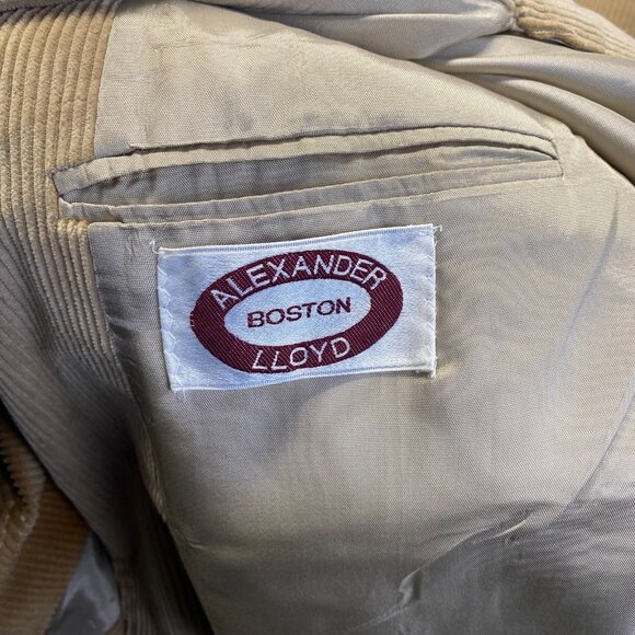 Alexander Lloyd Sport Coat Corduroy Blazer Mens Size 46R Two Button Jacket Retro - Picture 3 of 13